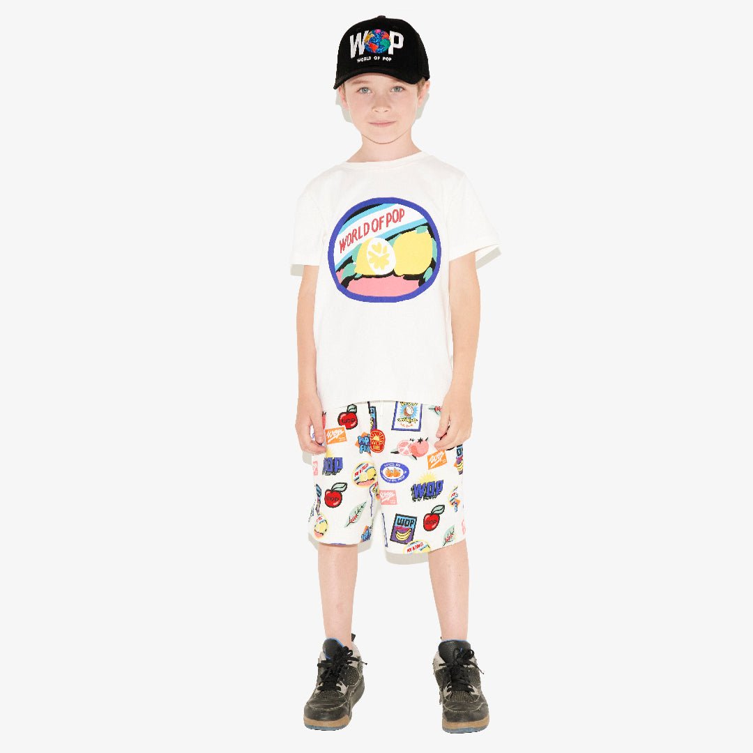 T-shirt badge Planète pour enfants en Coton Bio – W.O.P World Of Pop