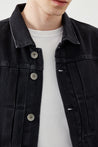  Ra Denim-Retro Trucker Black Men’s Denim Jacket-4