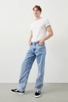  Ra Denim-Molde Baggy Fit Light Blue Men's Jeans-2