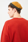  Ra Denim-Ziggy Crop Oversize Red Men's Sweatshirt-5