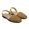 Pair of yellow Avarca Moucharabie Leather Sandals for Women