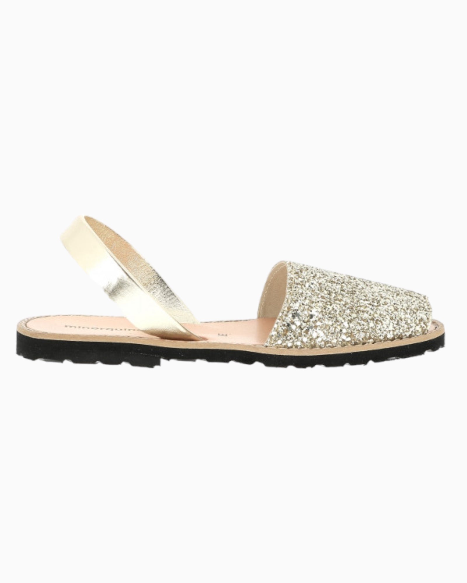 Gold Glitter Sandals by Minorquines