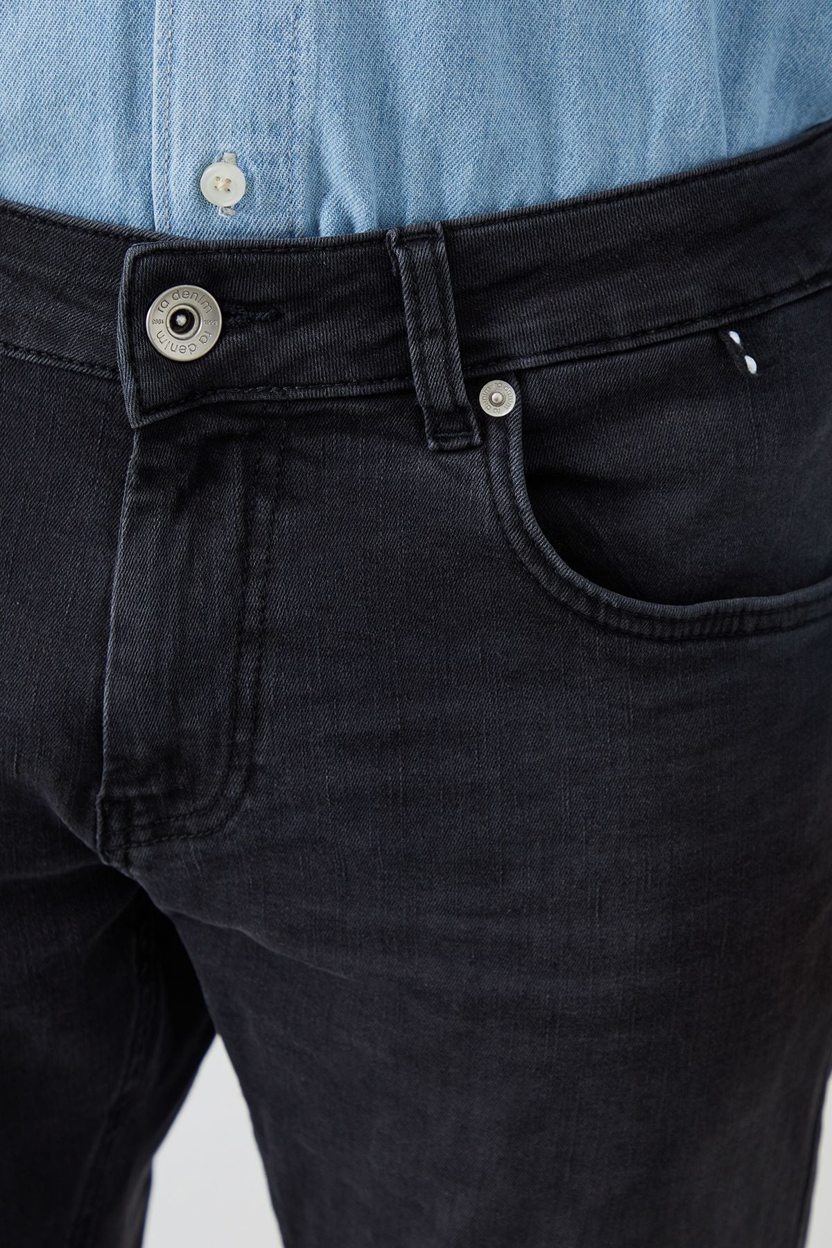  Ra Denim-Rem Slim Tapered Fit Anthracite Men's Jeans-6