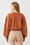  Ra Denim-Vita  Crop Oversize Orange Women's Sweatshirt