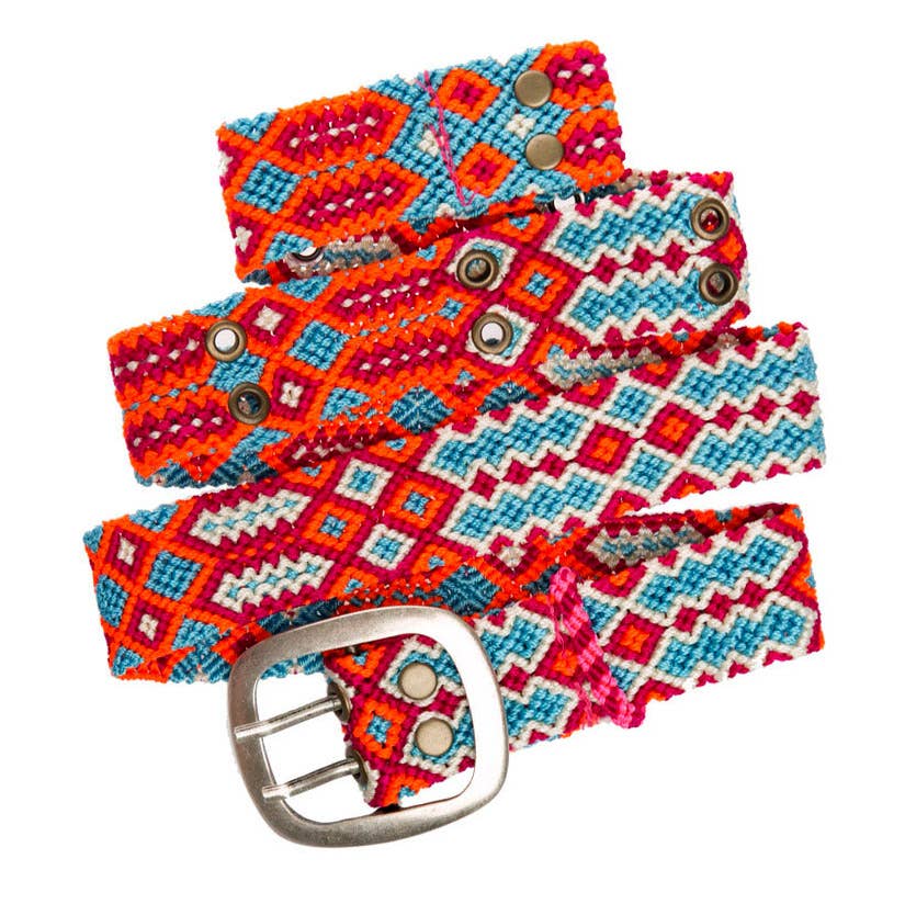 Adriana Happy Golf Belt for women– Vibrant Handwoven Design for Spring