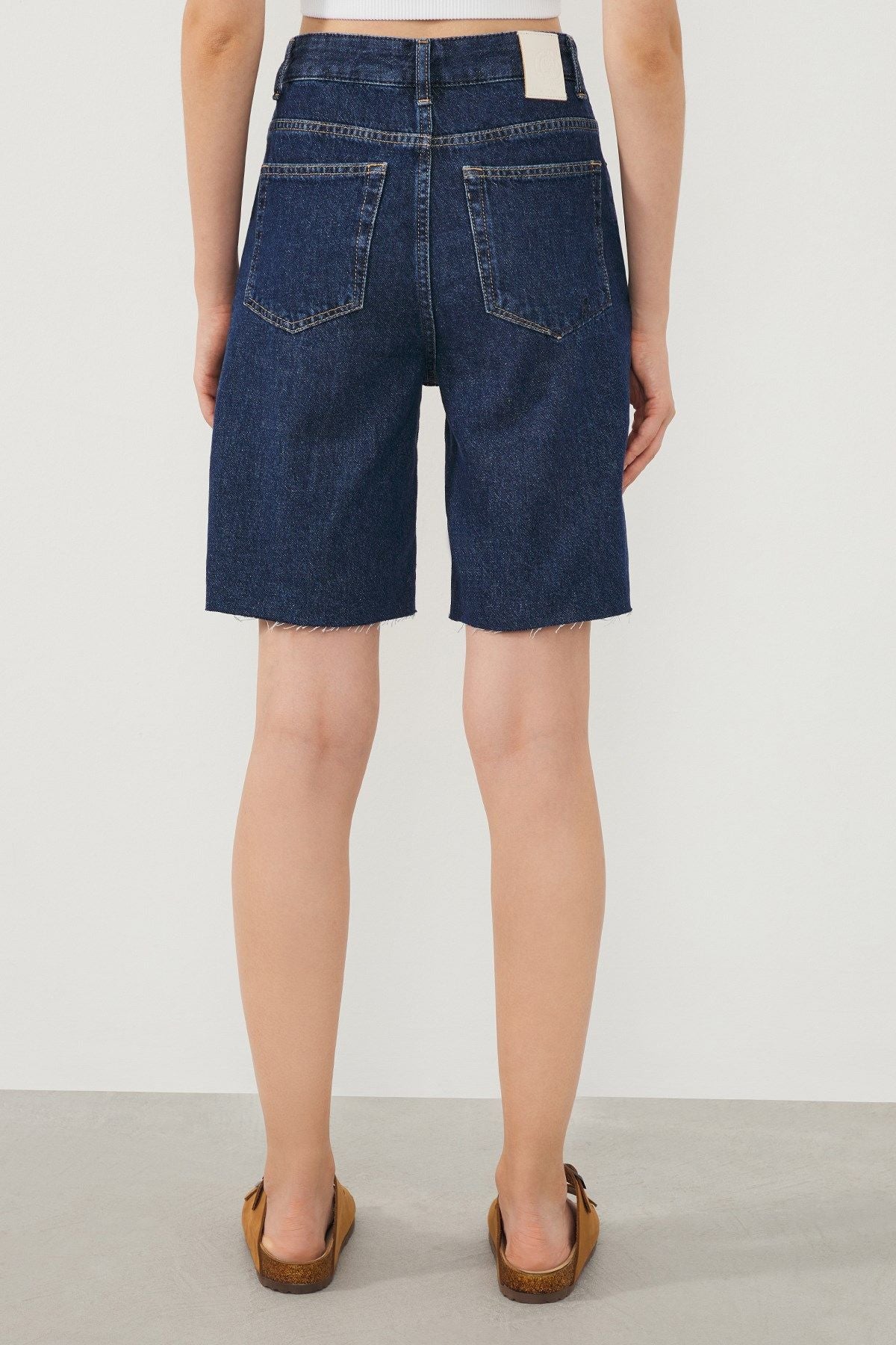  Ra Denim-Vera Bermuda A-line Fit Dark Blue Women’s Denim Shorts 