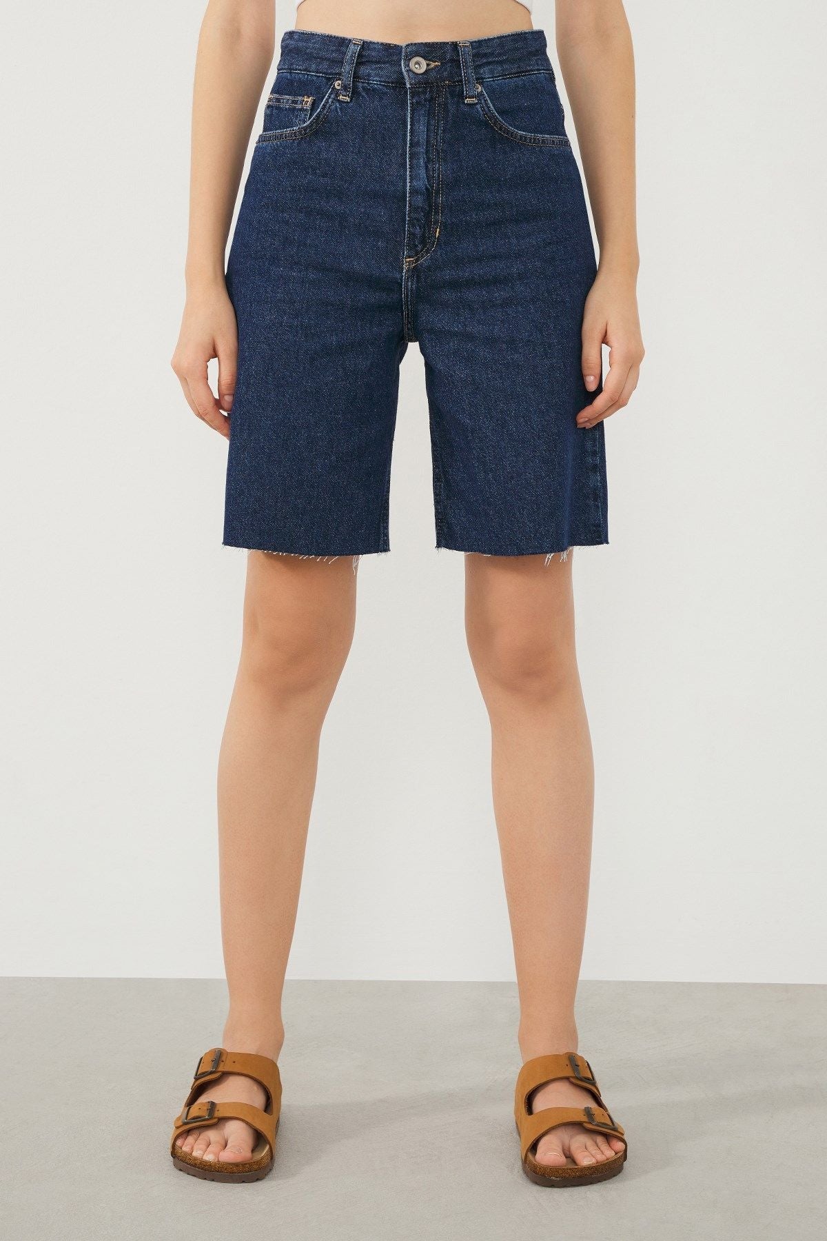  Ra Denim-Vera Bermuda A-line Fit Dark Blue Women’s Denim Shorts